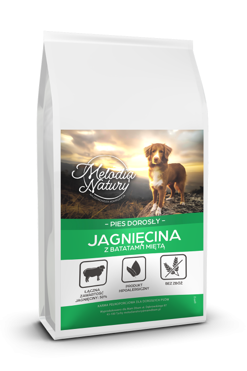 MELODIA NATURY JAGNIĘCINA 12KG KARMA DLA PSA