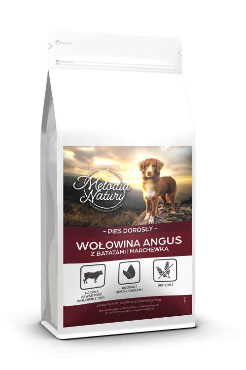MELODIA NATURY WOŁOWINA ANGUS 2KG KARMA DLA PSA