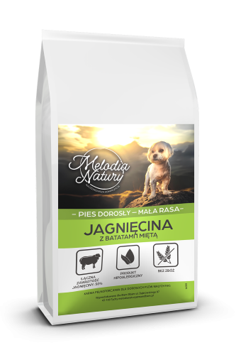 MELODIA NATURY JAGNIĘCINA MAŁA RASA 6KG KARMA DLA PSA BIAŁA RASA