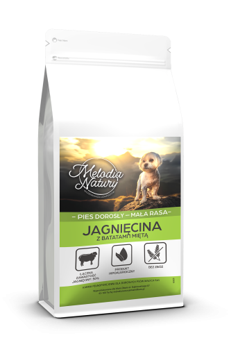 MELODIA NATURY JAGNIĘCINA MAŁA RASA 2KG KARMA DLA PSA BIAŁA RASA