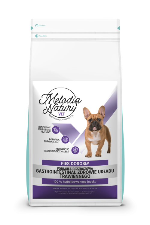 MELODIA NATURY VET GASTROINTESTINAL 10KG KARMA DLA PSA
