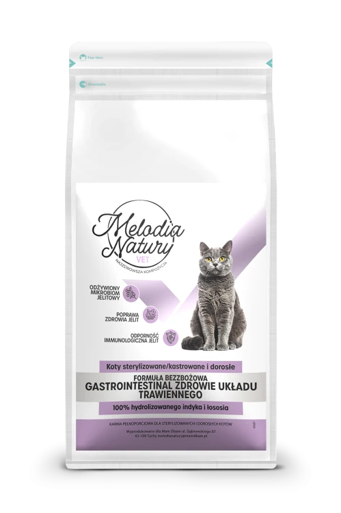 MELODIA NATURY VET GASTROINTESTINAL 1,5KG KARMA DLA KOTA